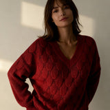 Клара | Елегантен пуловер с V-образно деколте