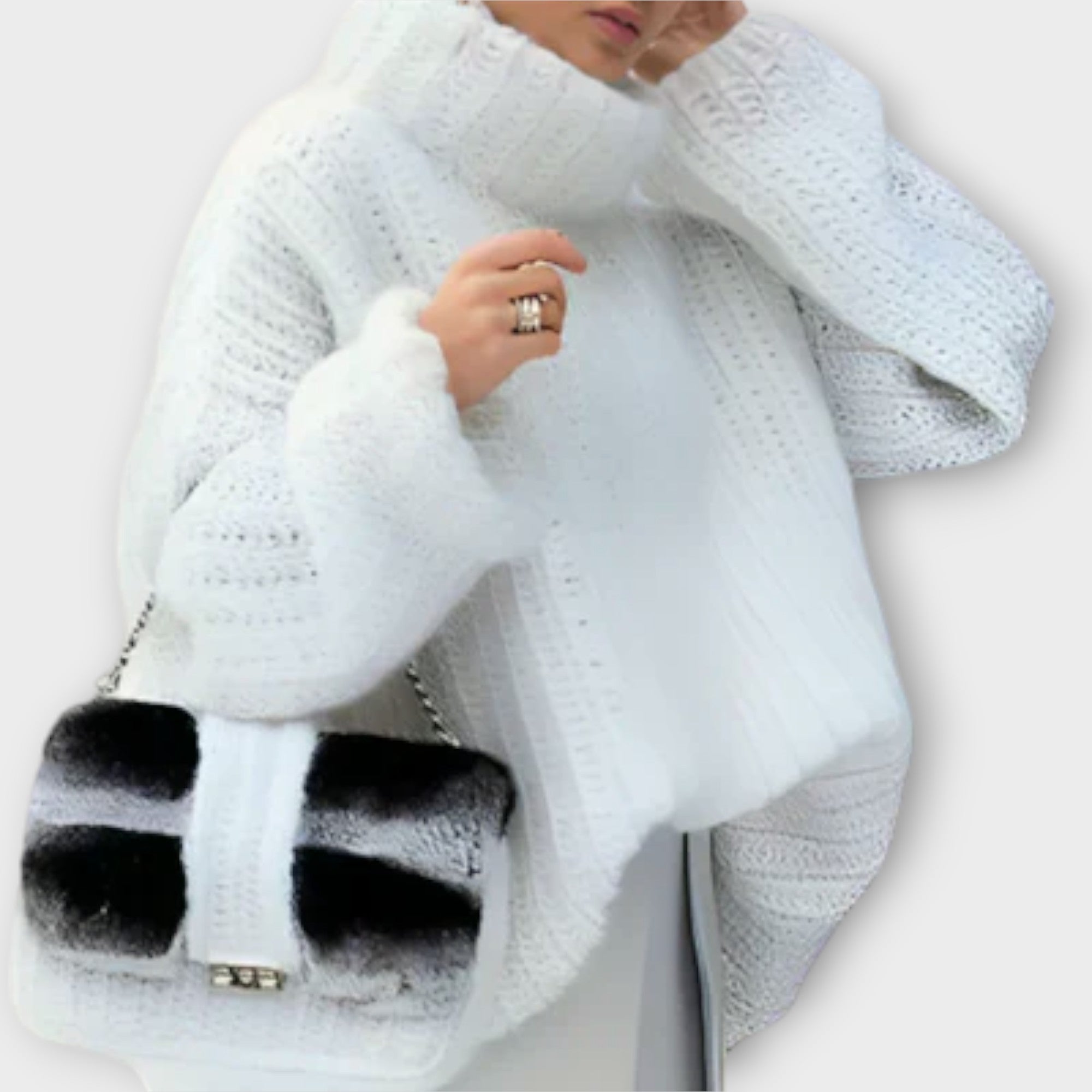 Алена | Нежен и топъл пуловер с висока яка за уютни дни