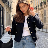 Кларет | Елегантно Късо Сако с Копчета