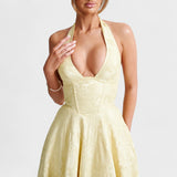 Halina - Midi ruha fűzővel és fodrokkal