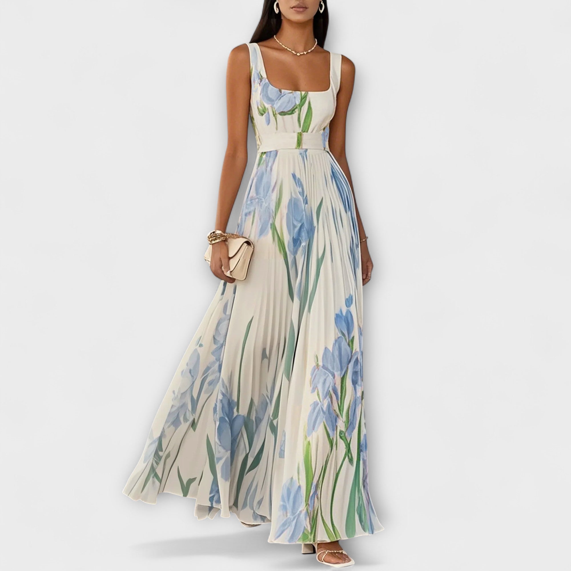 Penelope™ | Virágmintás Chiffon Maxi Ruha