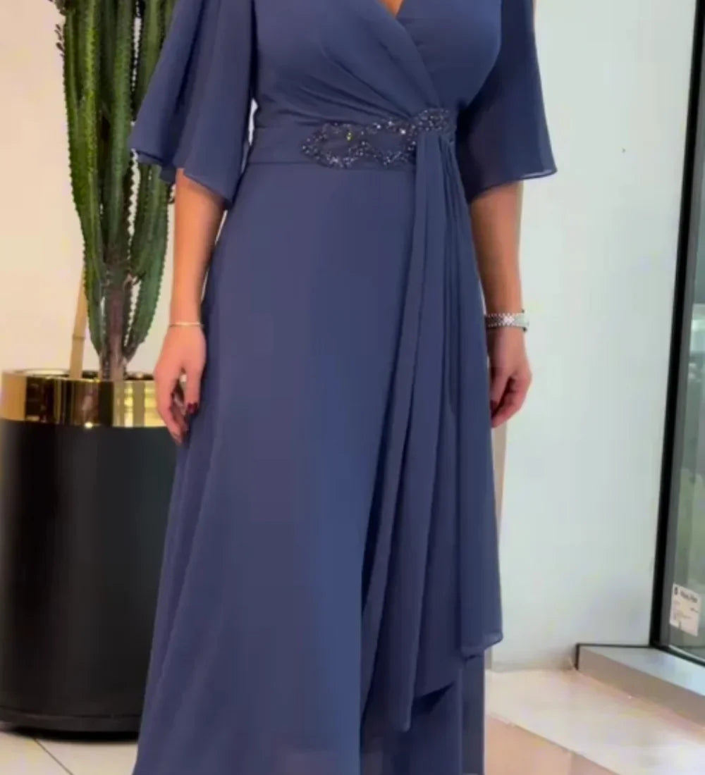 Евелина | Елегантна дълга шифонова рокля