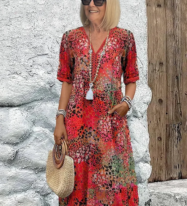 Lia | Női Midi Ruha Könnyű Anyagból