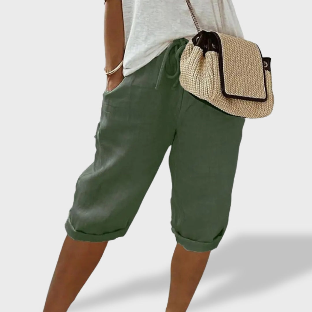 Mariana™ ｜ Könnyű Pamut és Len Rövidnadrág