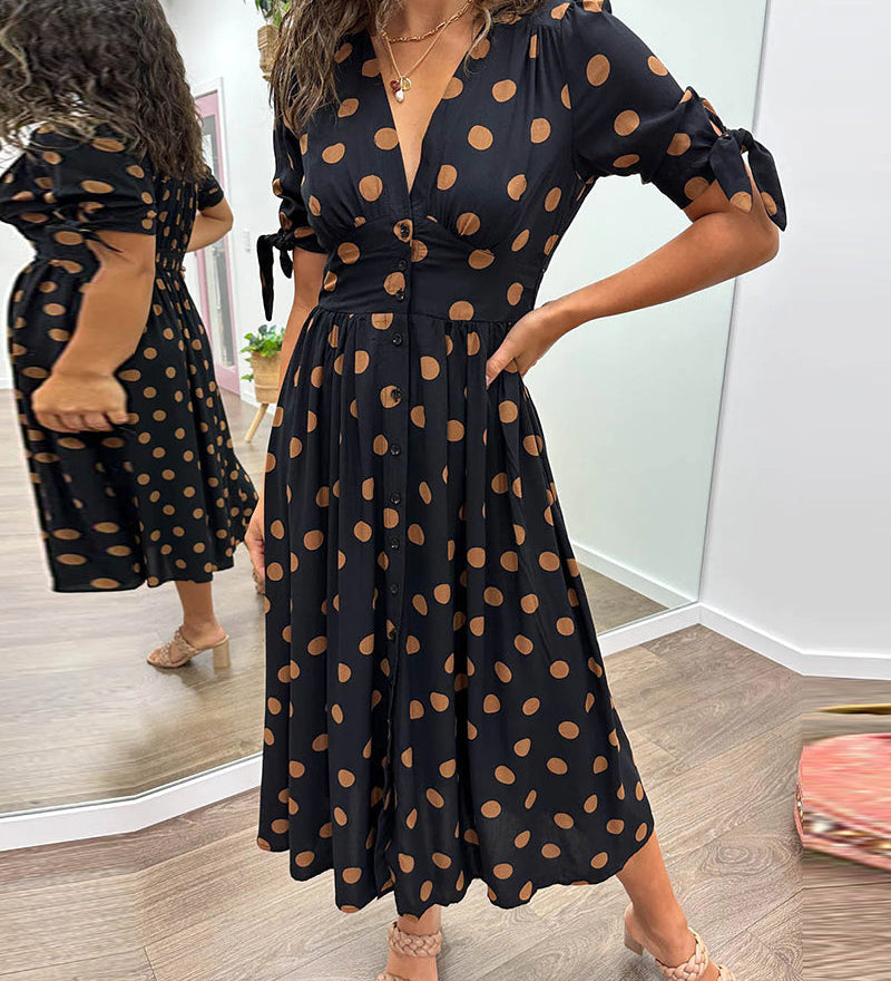 Monica™ | Elegáns Pöttyös Ruha