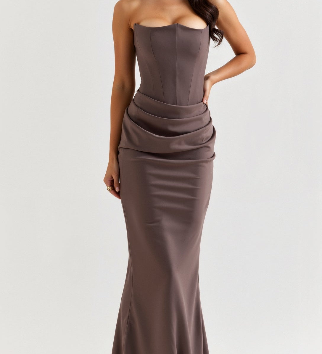 Esmeralda | Fiorella Hosszú ruha merevítővel