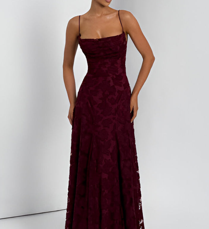 Francisa™ | Hosszú Ruha Csipkés Felsőrésszel