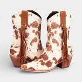 Дамски Ковбойски Боти от Изкуствен Суед – С остър нос