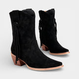 Дамски Ковбойски Боти от Изкуствен Суед – С остър нос