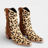 Дамски Ковбойски Боти от Изкуствен Суед – С остър нос