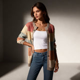 Ленка | Елегантен райе кардиган