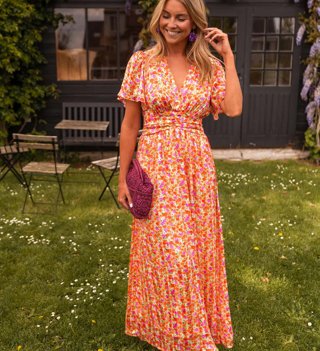 Sandra | Elegáns maxi ruha V nyakkal