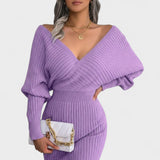 Клара™ | Елегантна завиваща се рокля с V-образно деколте