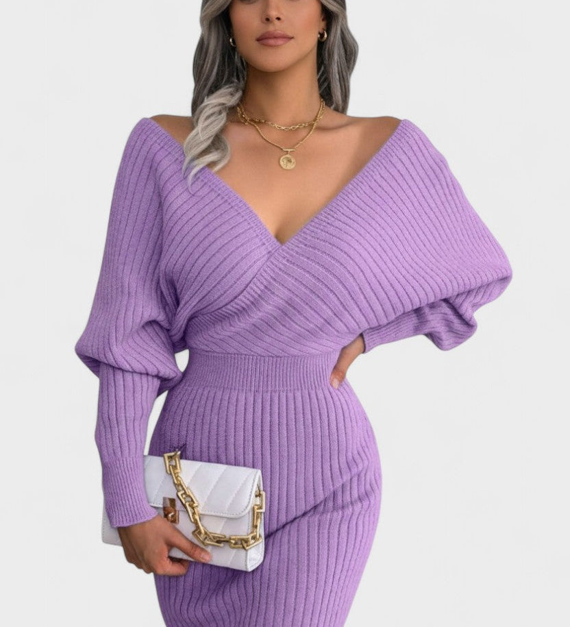 Клара™ | Елегантна завиваща се рокля с V-образно деколте