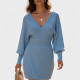 Клара™ | Елегантна завиваща се рокля с V-образно деколте