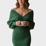 Клара™ | Елегантна завиваща се рокля с V-образно деколте